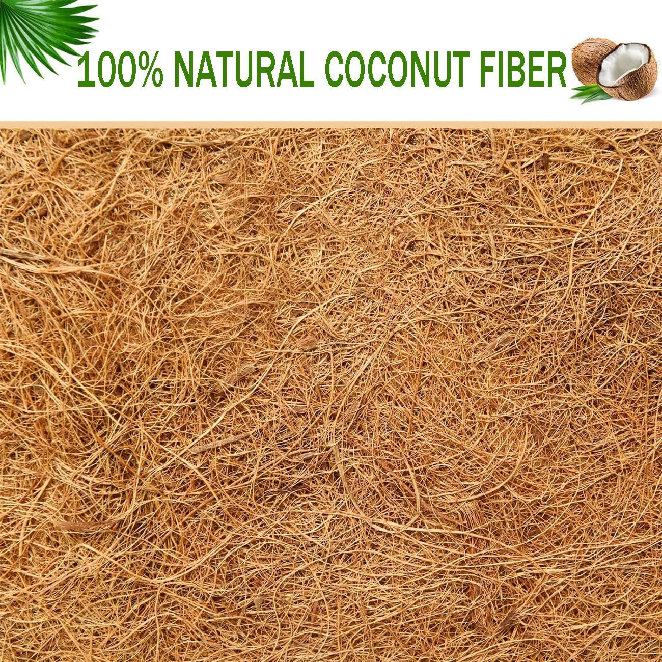 2 pcs Garden Coconut Planter Liners Preformed Window Box Liners Natural Trough Coco Liner Coir Mats (30 inch)