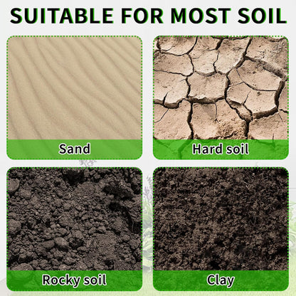 4"x24" Auger Drill Bit for Planting,Designed for Hard&Rocky Soil,Heavy-Duty Post Hole Auger with Upgrad Dual-Sharp Blades Tip,Garden Spiral Drill Bit & Plant Hole Digger,for 3/8" Hex Drive Drill