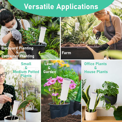 Digital Soil pH Meter, Industrial Grade Soil pH Tester with Calibration-Free LCD Display, High Accuracy Soil pH Pen, Soil pH Monitor for Garden, Lawn, Plant (White)