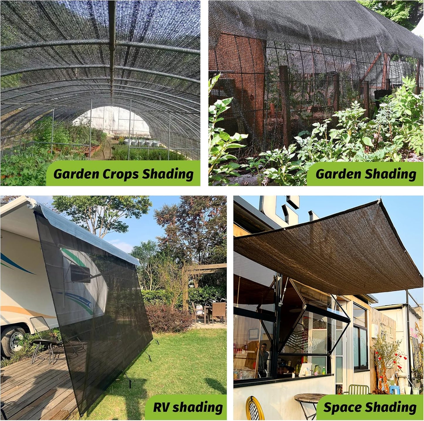 Garden expert 75% Black Shade Cloth 8x12FT Taped Edge with Grommets Sun Net Mesh for Garden Patio Backyard UV-Resistant