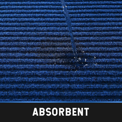 Profile Rubber Door Mat, 72x48inch, Heavy Duty, Entrance Doormat, Indoor and Outdoor, Waterproof, Easy Clean Shoe Scraper, Home Rug Welcome Mats for Entryway, Patio, Porch(Blue)