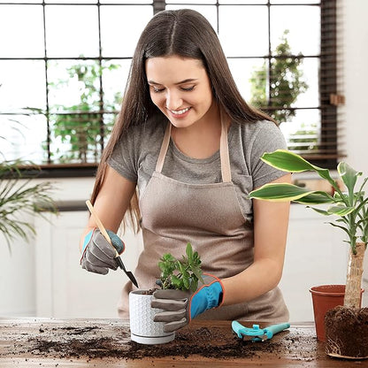 D'vine Dev Set of 2 Modern Matte White Honeycomb Embossed Ceramic Planter Pots with Saucer and Drainage Hole, 4 Inch & 6 Inch, 99-C-1-N