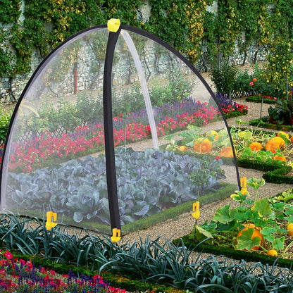 35 x35 x 39 Inch Insect Barrier Plant Tent Cover-Insect Bird Barrier Netting Mesh-Bug Guard Cover with Stakes for Protect Plants Fruits from Insect Bird Eating (1, L)