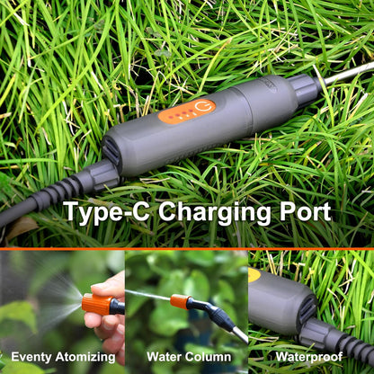 ES4-PRO Electric Sprayer 1 Gallon Built-in 4000mAh,Rechargeable Battery Powered Sprayer with Telescopic Wand,Plant Mister,Kitchen Cleaning,Indoor Watering Can for Plants (Green)