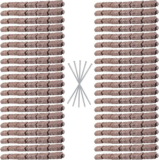 Beuta Landscape Edging | Garden Edging Border | Faux Stone Bricks for Lawn edging, Flower beds, Pathways & Yard Edging– 40 Packs | Each Section Has 6 Bricks 48"L x 4"W x 2.25"H |120 Spikes|Cobblestone