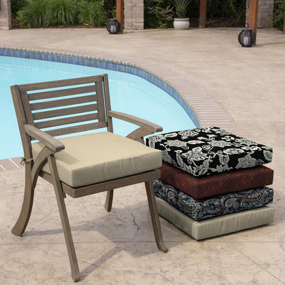 Arden Seat Cushion, 21 x 21, Rain-Proof, Fade Resistant, Cushion for Patio Dining, Adirondack, and Outdoor Chairs Tan Leala
