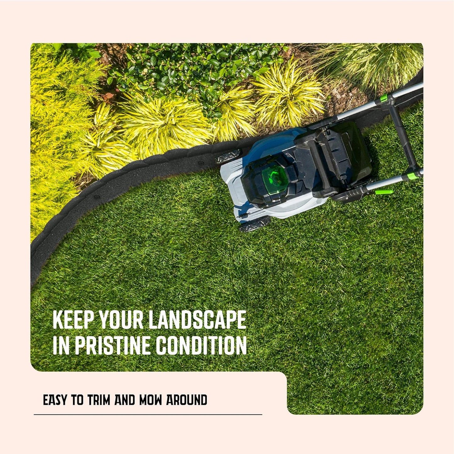 Playsafer L Shaped Flexible Rubber Scalloped Edger for Lawns Landscaping and Playground | Easy No Dig Installation| 4' Long (6, Dark Gray)