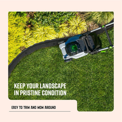 Playsafer L Shaped Flexible Rubber Scalloped Edger for Lawns Landscaping and Playground | Easy No Dig Installation| 4' Long (6, Dark Gray)