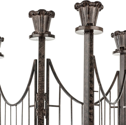 H Potter Large Iron Garden Trellis for Climbing Plants Patio Screen Deck Privacy Fence