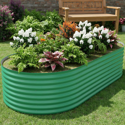 6x3x2ft Galvanized Raised Garden Bed Outdoor, 24" Tall Metal Planter Box for Flowers Herbs Vegetables, Rust-Resistant Raised Garden Beds for Gardening, Easy Assembly Outdoor Garden Box & Planters