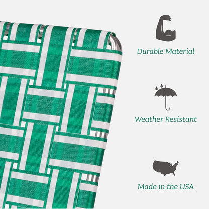 Lawn Chair USA Folding Aluminum Outdoor Patio Lawn Chair | Heavy-Duty Webbed Chairs for Camping, Sports, Beach, Yard & Tailgating | Lightweight Portable | Classic - Black/Purple