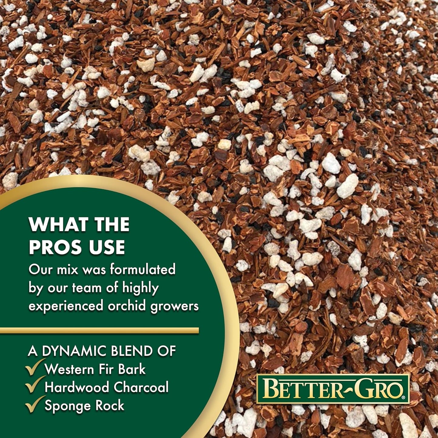 Better-Gro Special Orchid Mix - Premium Grade Orchid Bark Potting Mix for Potting, Repotting, Enhanced Drainage, Air Flow & Root Ventilation, Ideal for Phalaenopsis, Cattleyas, Dendrobiums - 4 Quarts