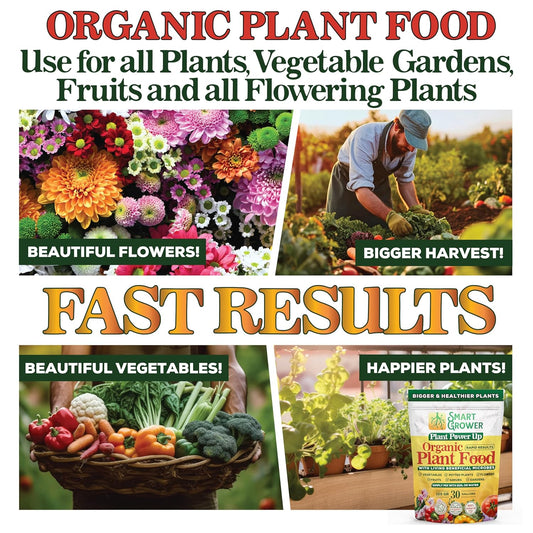 Organic Plant Food with Beneficial Microbes, Fast Acting Vegan Fertilizer for Vegetable Garden, Outdoor & Indoor Plant Fertilizer, Miracle Growth for Plants Concentrated Value 125GR Makes 30 gallons