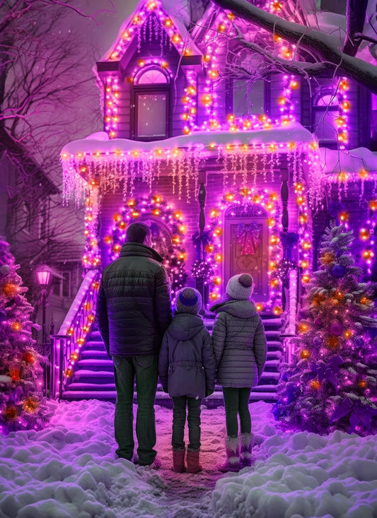 Brightown 2-Pack 400LED 170FT Total Halloween Solar Outdoor Lights IP65 Waterproof Solar Powered Lights with 8 Lighting Modes for Party Garden Yard Home Holiday Tree Decoration Lighting,Orange&Purple