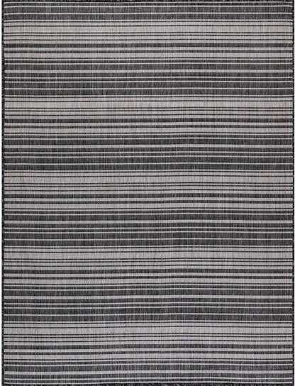 Stripe Outdoor Rug 9x12 Washable Outside Carpet for Indoor Patio Porch Waterproof Easy Cleaning Non Shedding Area Rugs Dark Gray 9 x 12