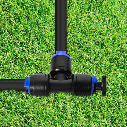 20 Pack 1/4" End Plugs for Drip Irrigation Tee Connectors, Quick Connect Universal Drip Irrigation Tubing Coupling Valve, Connector Locking Fitting for Sprinkler or Drip Irrigation System