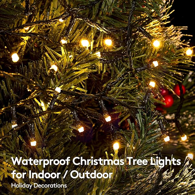 BlcTec Christmas Lights 800 LED 272FT Christmas Tree Lights with 8 Modes, Waterproof, Timer and Connectable Christmas String Lights for Indoor Outdoor Xmas Decorations, Warm White
