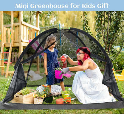 Plant Cover Crop Cage: Breathable Mesh Netting with Zipper Access UV-Proof 7x5x4.4FT for Vegetable Beds & Berry Bushes