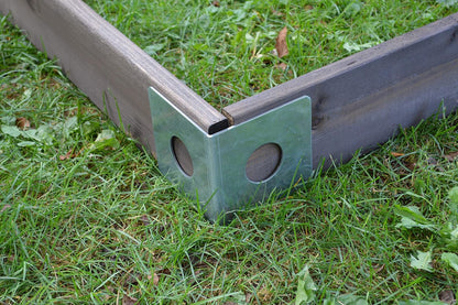 Red Cedar Wood Raised Vegetable Garden Bed - Amish Made in USA (5.5" Raised Bed with Decorative Corners, Gray Stain)
