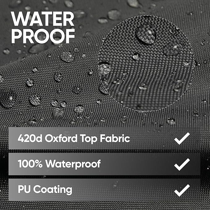 loriano Patio Furniture Covers, 4 Piece Outdoor Furniture Cover Waterproof, Patio Furniture Cover Set, Lawn Patio Set Covers Black