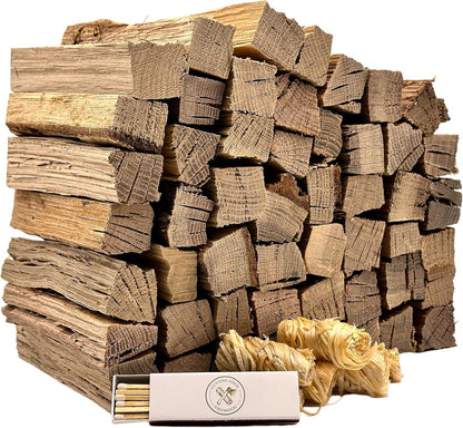 Cutting Edge Firewood Pizza Oven Wood - 8-Inch Splits - Ultra Kiln-Dried Oak Cooking Logs - Large 50 lbs Box for Ovens, Alfa One, Gozney Dome, Solo Stoves