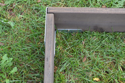 Red Cedar Wood Raised Vegetable Garden Bed - Amish Made in USA (5.5" Raised Bed with Decorative Corners, Gray Stain)