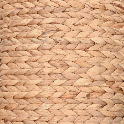 happimess BSK2011A-3SET Avery Bohemian Cottage Handwoven Hyacinth Cylinder Nesting Wicker Storage Baskets with Handles, Natural (Set of 3), Seagrass Containers for Decoration in Living Room, Bedroom