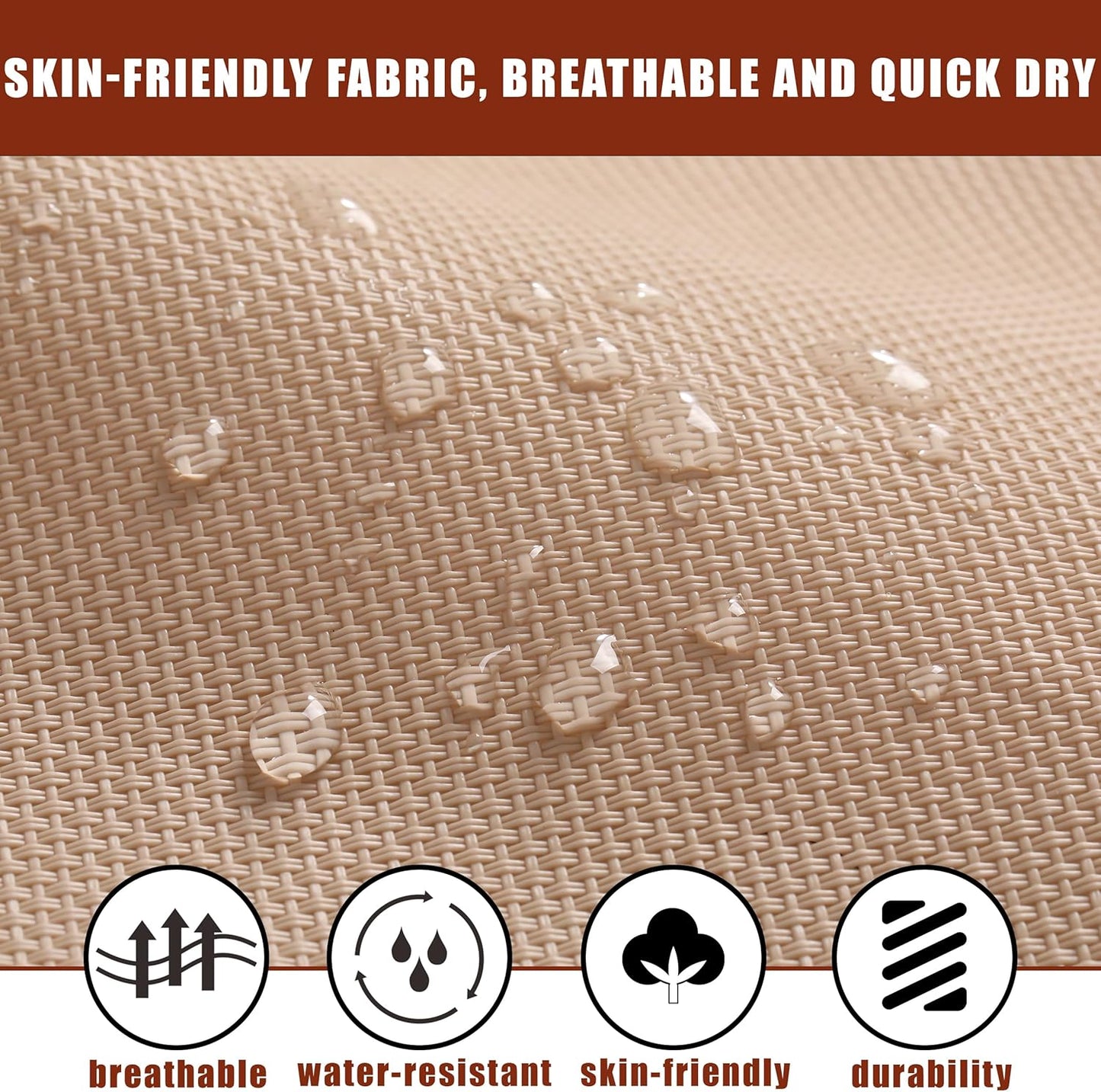 TegerDeger Anti-flip 12FT Hammock Large Hammock 450LB Capacity with Iron Spreader Bar & Nylon Rope for Outside, Patio, Garden, Backyard, Beach - Beige