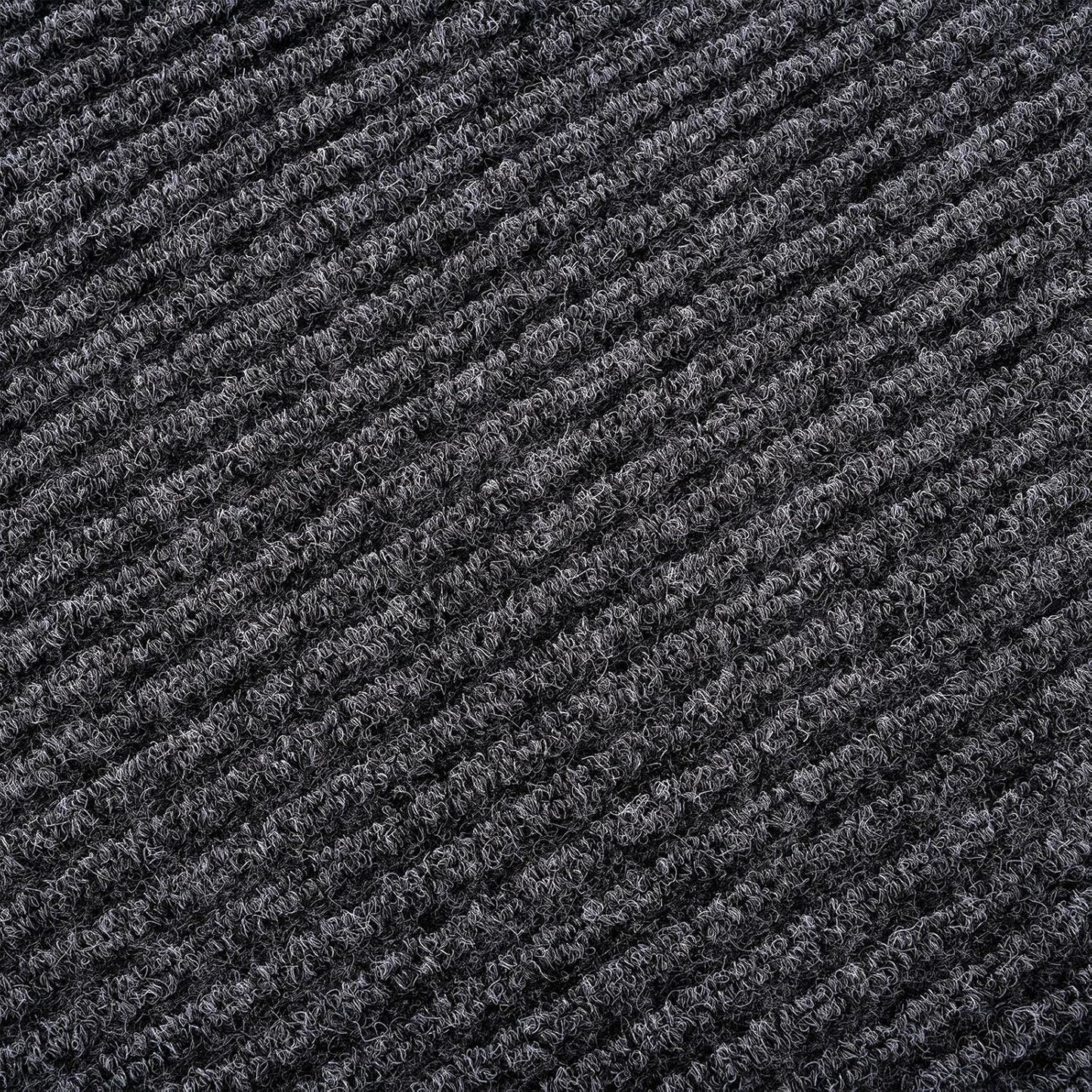 Low Profile Rubber Door Mat, 60x35inch, Heavy Duty, Durable Doormat, Indoor and Outdoor, Waterproof, Easy Clean Shoe Scraper, Home Rug Welcome Mats for Entryway, Patio, Porch, Grey