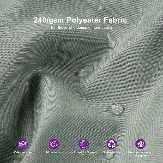 PURPLE LEAF 12 FT Cantilever Patio Umbrella Outdoor Umbrella with 330lbs Base Large Square Windproof Offset Umbrella for Pool Deck Garden, Mint Green