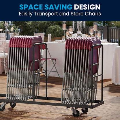 Flash Furniture Hercules Series Plastic Folding Chair - Red - 4 Pack 650LB Weight Capacity Comfortable Event Chair-Lightweight Folding Chair