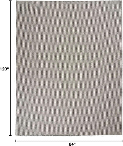 Nourison Home Courtyard Indoor/Outdoor Ivory Charcoal 7' x 10' Area Rug, Geometric, Easy Cleaning, Non Shedding, Bed Room, Living Room, Dining Room, Deck, Patio, Backyard (7x10)