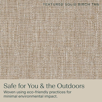 Honeycomb Outdoor Highback, 21" W x 42" L, Textured Solid Birch Tan Chair Cushion