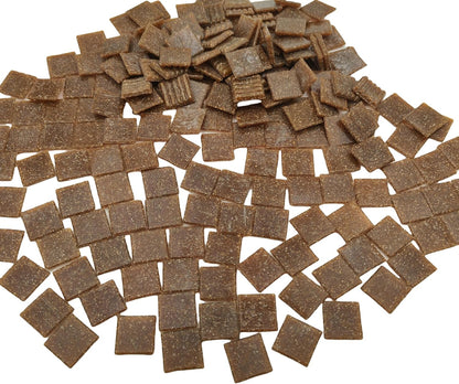 3/4 inch Quartz Glass Mosaic Tiles for Crafts, 1.1 LB, Square Mosaic Pieces for DIY Picture, Home Mosaic Decoration (Coffee)
