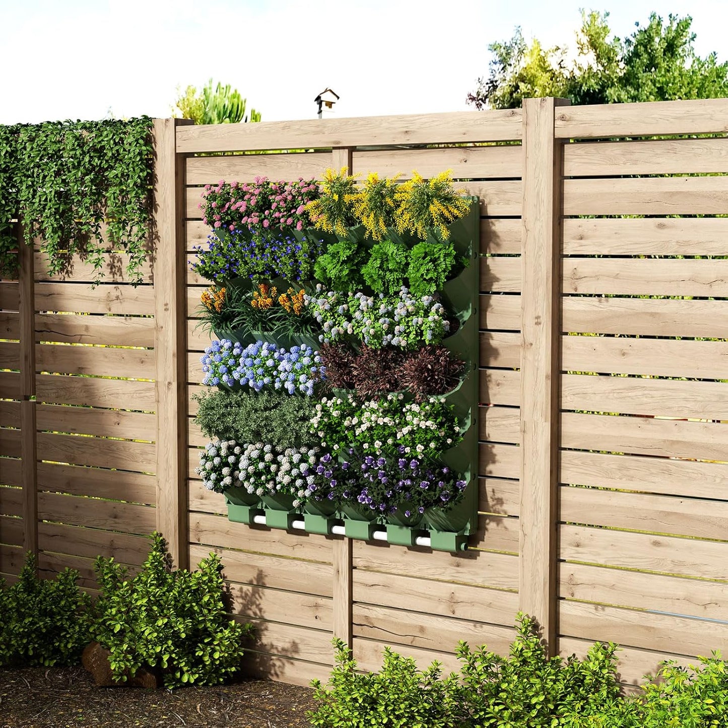 Self Watering Wall Planter with 36 Pots, Vertical Garden Planter for Indoor Plants, Wall Mounted planters Hanging Flower Herbs Vegetables for Garden