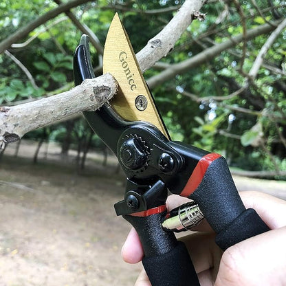 gonicc 8" Professional Premium Titanium Bypass Pruning Shears (GPPS-1003), Hand Pruners, Garden Clippers.