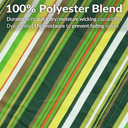 Sunnydaze Quilted Outdoor Hammock with Spreader Bars - Heavy-Duty 450-Pound Capacity Double Hammock for Outside - Melon Stripe