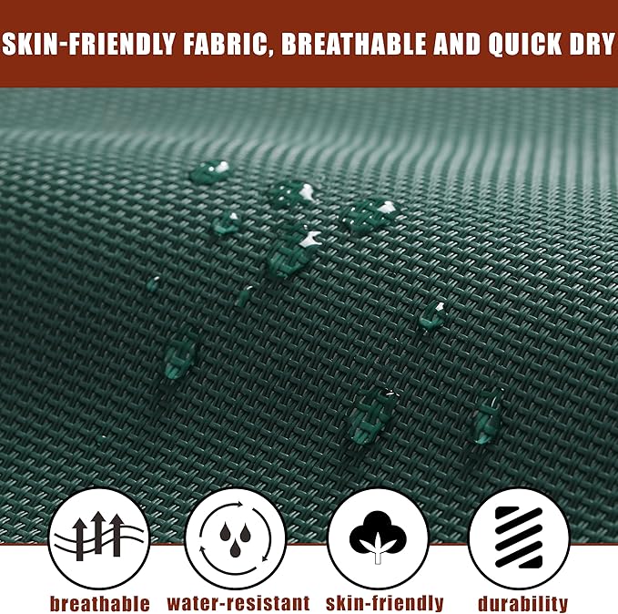 TegerDeger Anti-flip 12FT Hammock Large Hammock 450LB Capacity with Iron Spreader Bar & Nylon Rope for Outside, Patio, Garden, Backyard, Beach - Dark Green