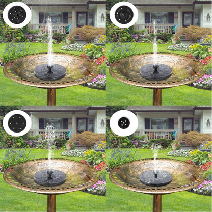 Mademax Solar Bird Bath Fountains Pump, Upgrade 1.4W Solar Fountain with 6 Nozzle, Free Standing Floating Solar Powered Water Fountain Pump for Bird Bath, Garden, Pond, Pool, Outdoor