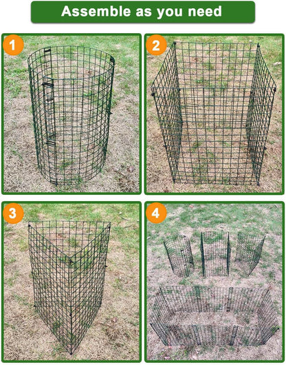 24Pcs Plant Protectors from Animals - Plant Cages for Outdoor Plants 11.8"x15.8" Metal Mesh Garden Protector for Flowers, Vegetables, to Stop Rabbits, Chickens and Squirrels