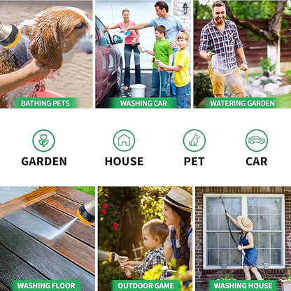 AUTOMAN Garden Nozzle Sprayer, High Pressure Spray Nozzle, 100% Metal Water Hose Nozzle, 7 Patterns Watering Nozzle, Heavy Duty Sprayer Garden Nozzle for Watering Plants & Lawns, Washing Cars & Pets