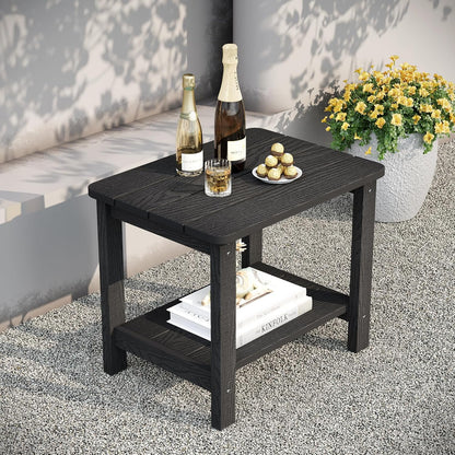 Stoog 3 Piece Patio Bistro Set, All-Weather Garden Chairs Set of 2 with Table, 400 lbs Support Garden Chair, Black