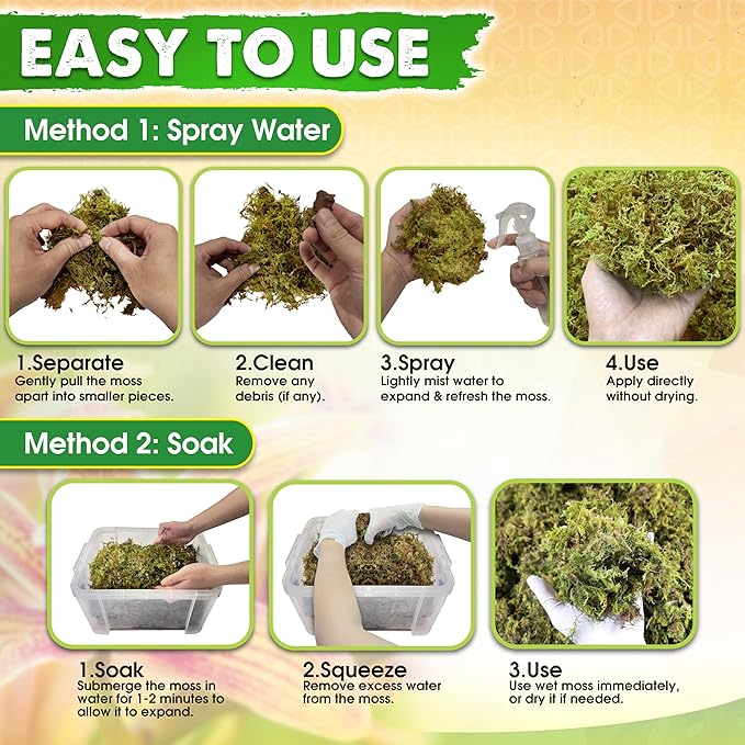 DUSPRO Big Bag Dried Forest Moss for Plant Propagation Sphagnum Moss Bulk for Orchid Repotting Mix Organic Soil Medium Bale Premium Hand Selected 16 QRT