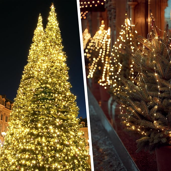 200 LED 72Ft Solar String Lights for Outside, Solar Fairy Lights for Outside Waterproof with 8 Modes, Twinkle Light for Patio Tree Christmas Party Wedding Decor(Warm White)