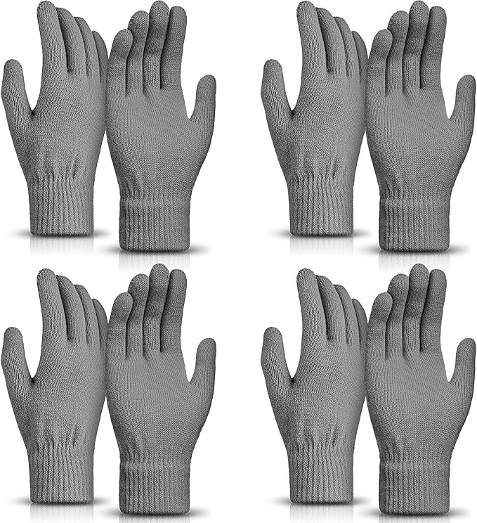 SATINIOR Magic Winter Gloves Unisex Gloves Knit Stretchy Mitten Full Fingers Warm Mitten for Men Women Sports