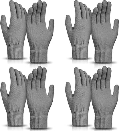SATINIOR Magic Winter Gloves Unisex Gloves Knit Stretchy Mitten Full Fingers Warm Mitten for Men Women Sports