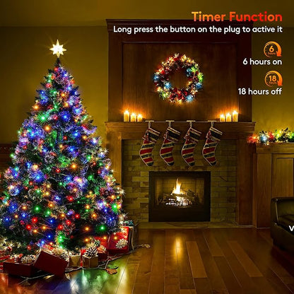 BlcTec Christmas Lights 800 LED 272FT Christmas Tree Lights with 8 Modes, Waterproof, Timer and Connectable Christmas String Lights for Indoor Outdoor Xmas Decorations, Multicolor