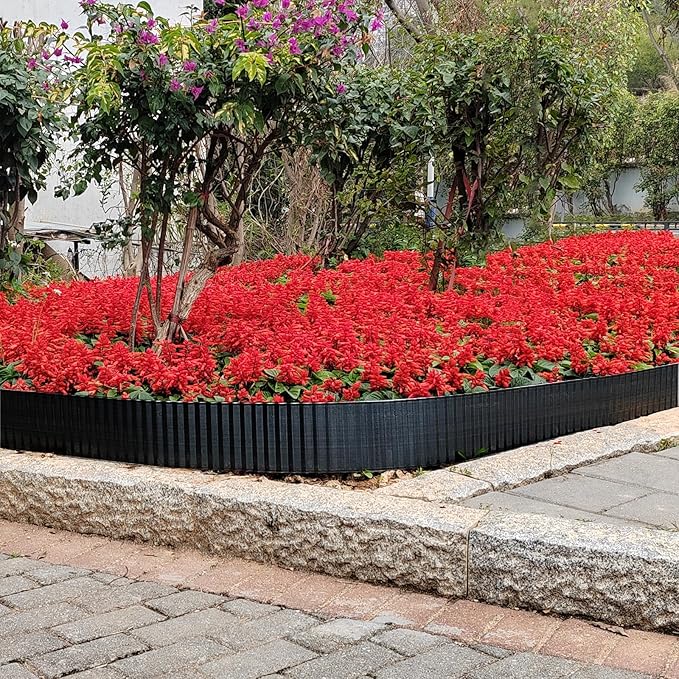Metal Landscape Edging Border,8 inch × 20 feet Corrugated Garden Edging for Flower Bed,Lawn (8 Inch × 20FT)