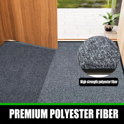 Commercial Grade Entrance Mat 3x4Ft Brush Step Entrance Rug with Striped Pattern&Rubber Border Indoor Outdoor Low Profile Rubber Entry Carpet Mat for Hallway,Home,High Traffic Area
