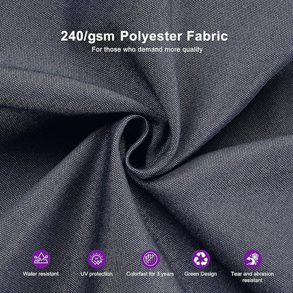 PURPLE LEAF 10 FT Cantilever Patio Umbrella Outdoor Umbrella with 220lbs Base Large Square Windproof Offset Umbrella for Pool Deck Garden, Graphite Grey